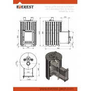 Печь для бани EVEREST "Steam Master 30 INOX" Ламель Талькохлорит, S-20 (2023)