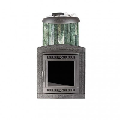 Печь банная "Атмосфера XL (Про)" в ламелях из натурального камня "Змеевик" наборный Печь банная "Атмосфера XL (Про)" в ламелях из натурального камня "Змеевик" наборный