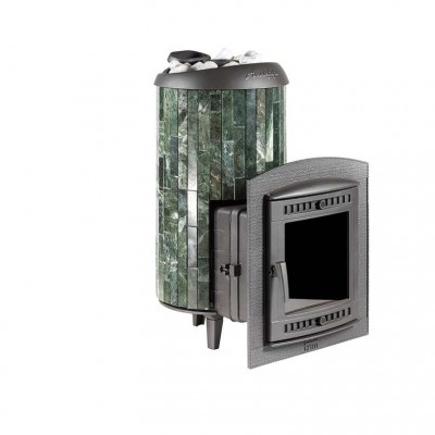 Печь банная "Атмосфера XL (Про)" в ламелях из натурального камня "Змеевик" наборный Печь банная "Атмосфера XL (Про)" в ламелях из натурального камня "Змеевик" наборный