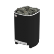 SAWO Электрическая печь Savonia напольная, 9,0 кВт, нерж. сталь, фибропокрытие, черная, артикул SAV-90NS-P-F, выносной пульт (пульт и блок мощности докупаются отдельно)