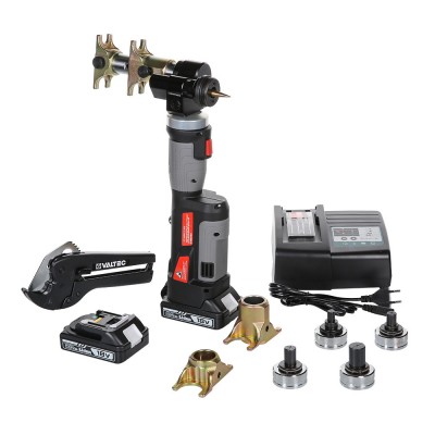 Комплект аккумуляторного инструмента для монтажа аксиальных фитингов 220 В,16–32 мм Комплект аккумуляторного инструмента для монтажа аксиальных фитингов 220 В,16–32 мм