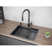 Мойка Paulmark Next-pro 58 uni PM705845-GM, вороненая сталь