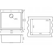 Мойка Kuchenstern OBEN 60 антрацит