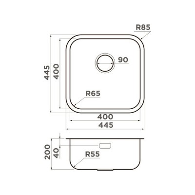 Мойка Omoikiri Omi 44-U/I Quadro-IN нерж. сталь/нержавеющая сталь (4993494) Мойка Omoikiri Omi 44-U/I Quadro-IN нерж. сталь/нержавеющая сталь (4993494)