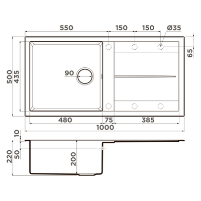 Мойка Omoikiri Sumi 100A-GR Artceramic/leningrad grey (4997110) Мойка Omoikiri Sumi 100A-GR Artceramic/leningrad grey (4997110)