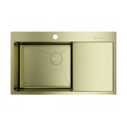 Мойка Omoikiri Akisame 86-L Side-LG нерж. сталь/светлое золото (4997045)