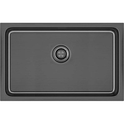Мойка Paulmark Vista 74 PM307444-GM, вороненая сталь Мойка Paulmark Vista 74 PM307444-GM, вороненая сталь