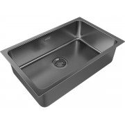 Мойка Paulmark Vista 74 PM307444-GM, вороненая сталь