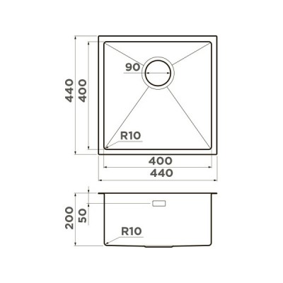 Мойка Omoikiri Taki 44-U/IF-LG нерж. сталь/светлое золото (4973520) Мойка Omoikiri Taki 44-U/IF-LG нерж. сталь/светлое золото (4973520)