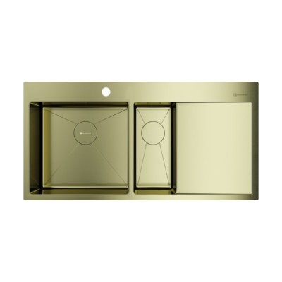 Мойка Omoikiri Akisame 100-2-L-LG нерж. сталь/светлое золото (4973089) Мойка Omoikiri Akisame 100-2-L-LG нерж. сталь/светлое золото (4973089)
