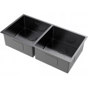 Мойка Omoikiri Taki 86-2-U/IF-GM нерж. сталь/вороненая сталь (4993793)