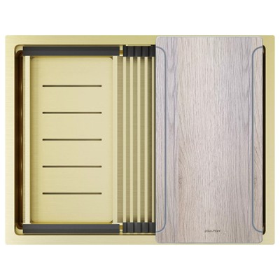 Мойка Paulmark Next-multi sink 58 uni PM785845-LG, светлое золото Мойка Paulmark Next-multi sink 58 uni PM785845-LG, светлое золото