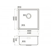 Мойка Omoikiri Tadzava 44-U/I Ultra 15-IN нерж. сталь/нержавеющая сталь (4997114)
