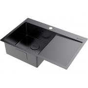 Мойка Omoikiri Akisame 78-L-GM нерж. сталь/вороненая сталь (4973099)