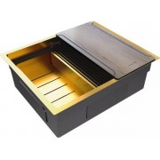 Мойка Paulmark Next-multi sink 54 uni PM785445-BG, брашированное золото