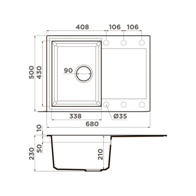Мойка Omoikiri Sakaime 68-BL Tetogranit/черный (4993108) Мойка Omoikiri Sakaime 68-BL Tetogranit/черный (4993108)