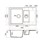 Мойка Omoikiri Daisen 78-2-BE Artgranit/ваниль (4993328)