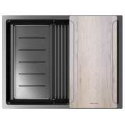 Мойка Paulmark Next-multi sink 58 uni PM785845-GM, вороненая сталь