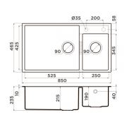 Мойка Omoikiri Tedori 85-2-U-ES Tetogranit/espresso (4997240)