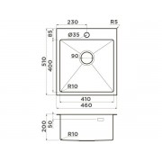 Мойка Omoikiri Akisame 46-IN нерж. сталь/нержавеющая сталь (4973057)