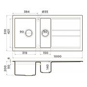Мойка Omoikiri Kitagawa 100-2-WH Artceramic/белый (4993803)