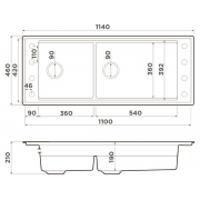 Мойка Omoikiri Sintesi Pro 114-2-MO Artceramic/мокко (4997450)