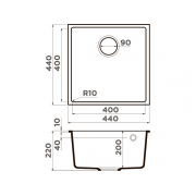 Мойка Omoikiri Bosen 44-U-PL Tetogranit/платина (4997007)