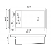 Мойка Omoikiri Kinaru Pro 86-U/I-WH Artceramic/белый (4997026)