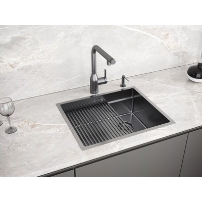 Мойка Paulmark Next-pro 54 uni PM705445-GM, вороненая сталь Мойка Paulmark Next-pro 54 uni PM705445-GM, вороненая сталь