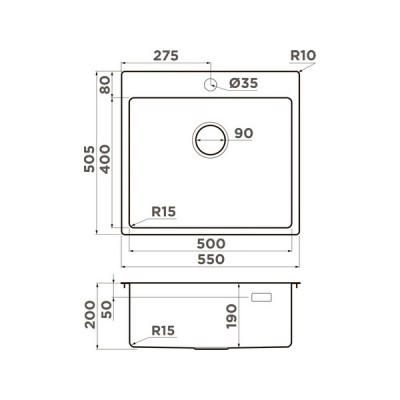 Мойка Omoikiri Amadare 55-IN нерж. сталь/нержавеющая сталь (4993718) Мойка Omoikiri Amadare 55-IN нерж. сталь/нержавеющая сталь (4993718)