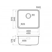 Мойка Omoikiri Omi 43-U/I-LG Ultra Mini нерж.сталь/светлое золото (4997403)