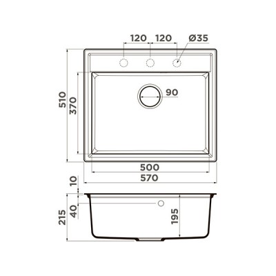 Мойка Omoikiri Daisen 57-PA Artgranit/пастила (4997577) Мойка Omoikiri Daisen 57-PA Artgranit/пастила (4997577)