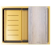 Мойка Paulmark Next-multi sink 58 uni PM785845-BG, брашированное золото
