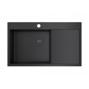 Мойка Omoikiri Akisame 86-L Side-GB нерж. сталь/графит (4997043)