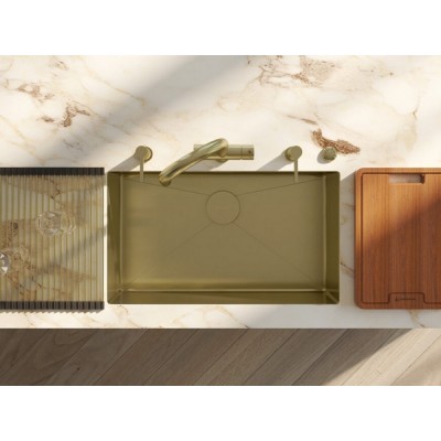 Мойка Omoikiri Taki 74-U/IF-LG нерж. сталь/светлое золото (4993499) Мойка Omoikiri Taki 74-U/IF-LG нерж. сталь/светлое золото (4993499)