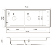 Мойка Omoikiri Sintesi Pro 114-2-WH Artceramic/белый (4997449)