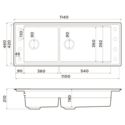 Мойка Omoikiri Sintesi Pro 114-2-WH Artceramic/белый (4997449) Мойка Omoikiri Sintesi Pro 114-2-WH Artceramic/белый (4997449)