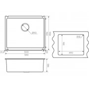 Мойка Kuchenstern SUBKERAM 60 керамический черный