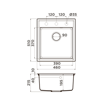 Мойка Omoikiri Daisen 46-GR Artgranit/leningrad grey (4993612) Мойка Omoikiri Daisen 46-GR Artgranit/leningrad grey (4993612)