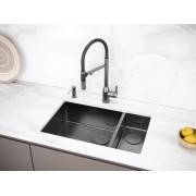 Мойка Paulmark Next 69/2S uni PM226944-GML, вороненая сталь