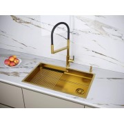 Мойка Paulmark Next-pro 74 uni PM707445-BG, брашированное золото