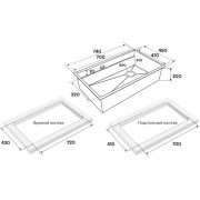 Мойка Paulmark Next-pro 74 uni PM707445-BG, брашированное золото