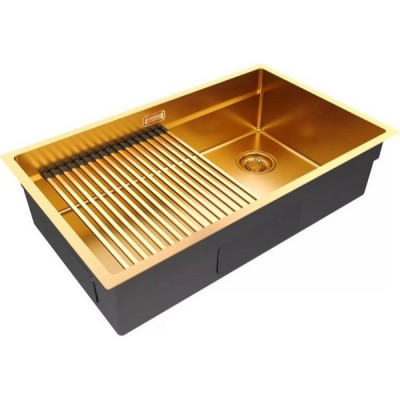 Мойка Paulmark Next-pro 74 uni PM707445-BG, брашированное золото Мойка Paulmark Next-pro 74 uni PM707445-BG, брашированное золото