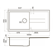 Мойка Omoikiri Tedori 100-DC Tetogranit/темный шоколад (4993920)
