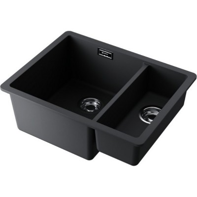 Мойка Omoikiri Kata 55-2-U-BL Artgranit/черный (4993389) Мойка Omoikiri Kata 55-2-U-BL Artgranit/черный (4993389)