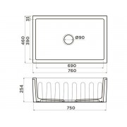 Мойка Omoikiri Mikura 76-WH Glossy Natceramic/белый глянцевый (4993258)