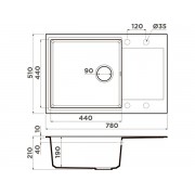 Мойка Omoikiri Daisen 78-LB-ES Artgranit/espresso (4997497)