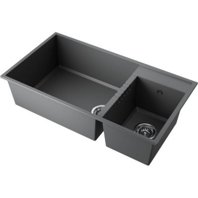 Мойка Omoikiri Tedori 85-2-U-PL Tetogranit/платина (4993947) Мойка Omoikiri Tedori 85-2-U-PL Tetogranit/платина (4993947)