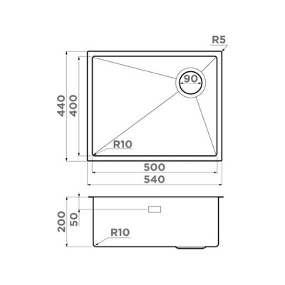Мойка Omoikiri Taki 54-U/IF Side SF-GB нерж. сталь/графит (4997036) Мойка Omoikiri Taki 54-U/IF Side SF-GB нерж. сталь/графит (4997036)
