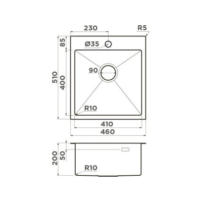 Мойка Omoikiri Akisame 46-GB нерж. сталь/графит (4997012) Мойка Omoikiri Akisame 46-GB нерж. сталь/графит (4997012)